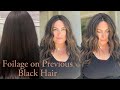 Foilage On Previous Black Colored Hair | Schwarzkopf | Redken Shades Eq