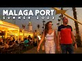 Malaga City Port Spain Lovely Summer 2023 Nightlife July Update Costa del Sol Andaluca 4K