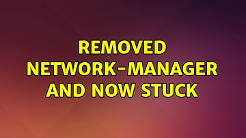 Ubuntu: Removed network-manager and now stuck