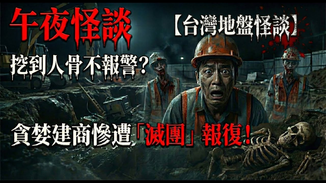 【訓住教聽 】挖到人骨不報警？貪婪建商慘遭「滅團」報復！0.01秒險變肉醬的奇蹟【地盤怪談】