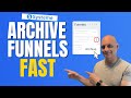 How to archive a funnel in Systeme.io