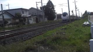 区間120km超え!!!  E657系常磐線踏切高速通過
