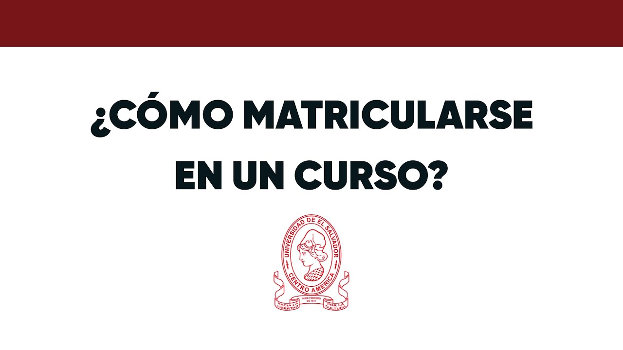 3 Tutorial matricularse curso - YouTube