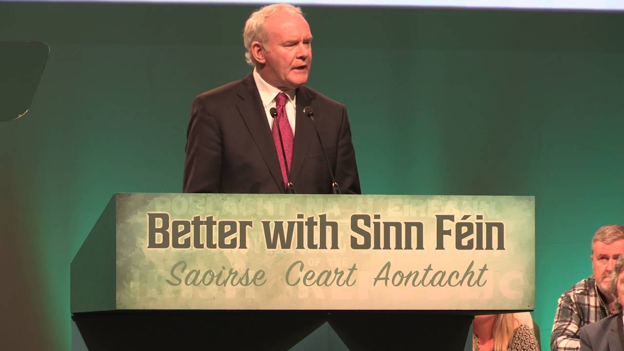 Martin McGuinness addresses Ard Fheis 2016