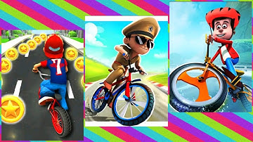 Golmaal Junior vs Little Singham Cycle Race vs BMX Bike Blast || Android iOS Gameplay Walkthrough