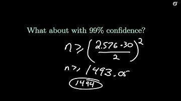 Confidence Intervals for One Mean:  Determining the Required Sample Size.