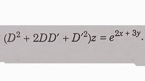 Solve:(D^2+2DD