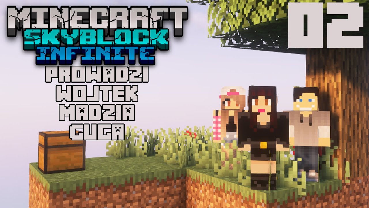 Minecraft Skyblock Infinity #02 - Chce dużą platformę! /w Guga Wojtusialke