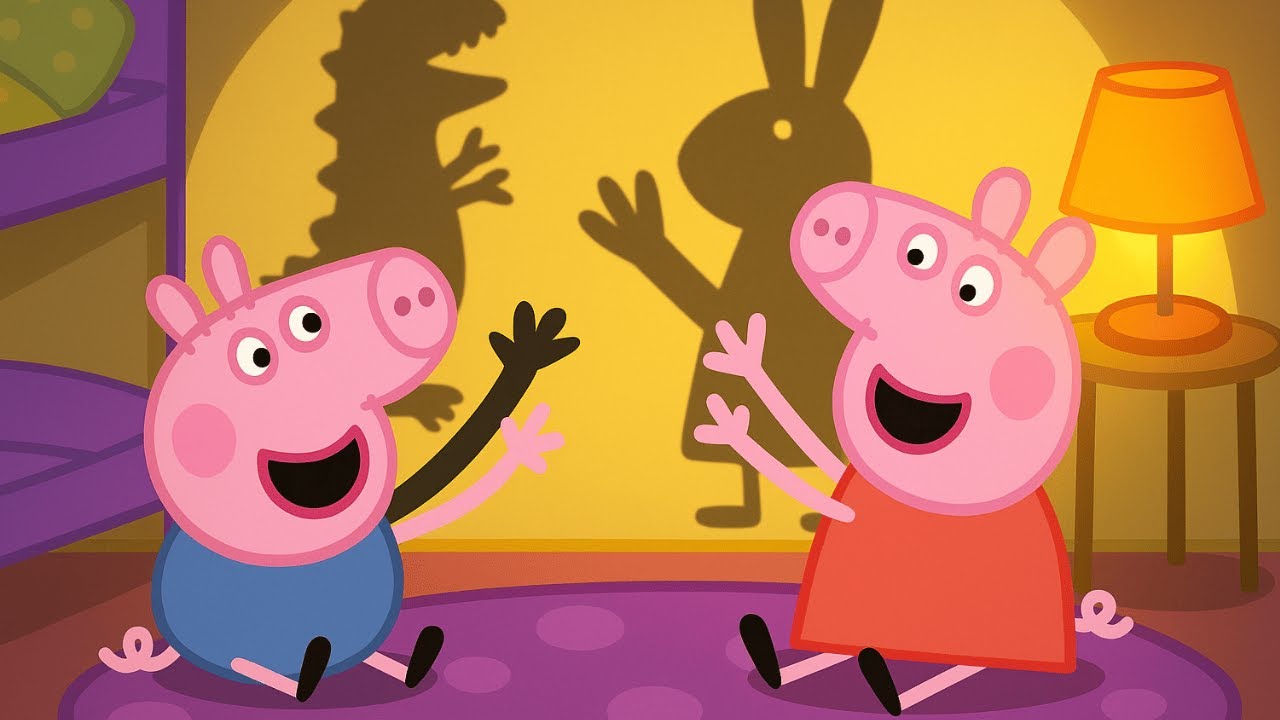 Piggies play with shadow puppets episode! Cartoon for Toddlers & Kids