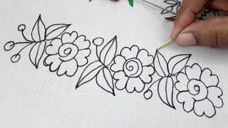 Borderline Embroidery Idea,Different Borderline Embroidery Design, Borderline Embroidery New Idea