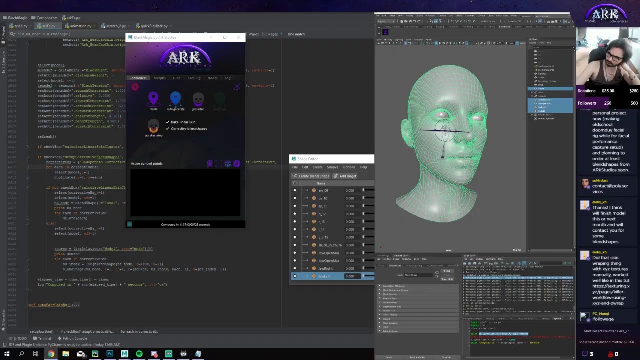 Procedural Blendshape FACS Rig Plugin ( Work Stream ) / MultiStream ...