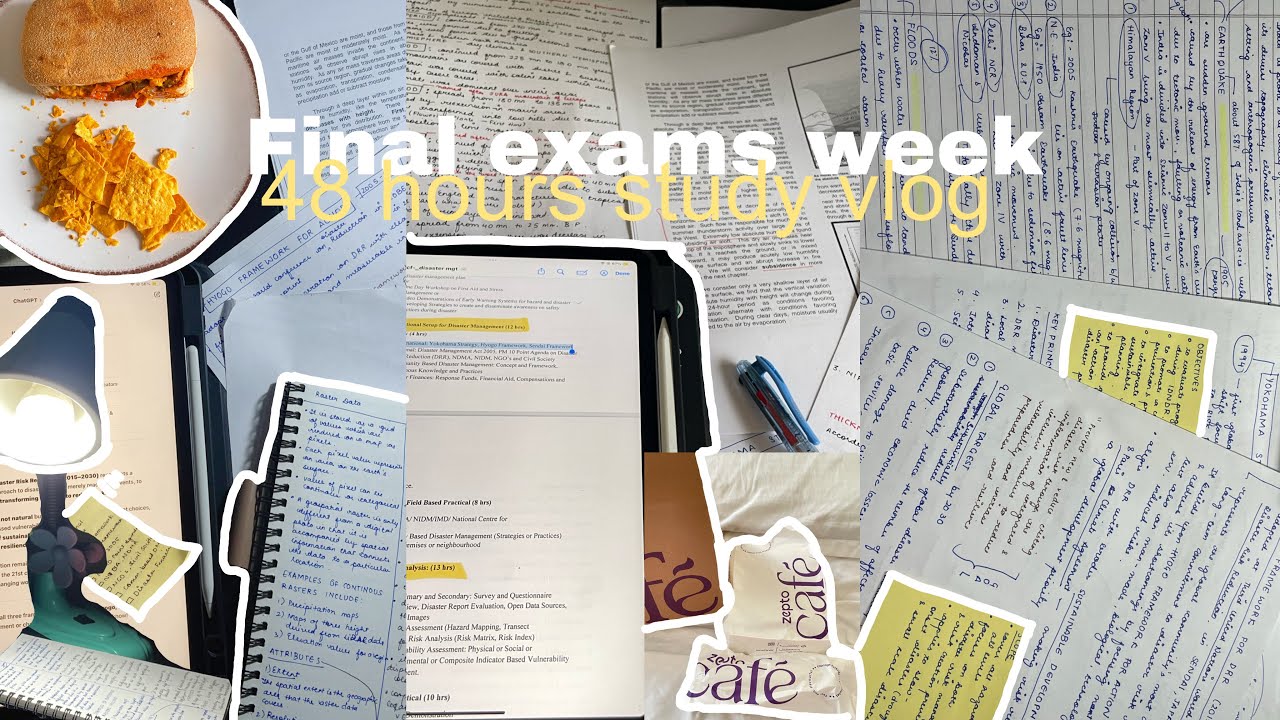 🍡48 hours study vlog ( cramming for final exams, studying, notes and revisions) LIFE IN INDIA