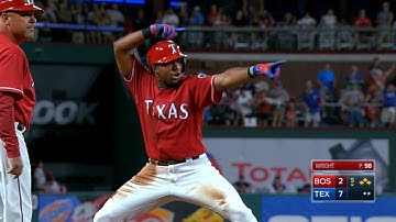 BOS@TEX: Rangers score five runs in the 5th inning