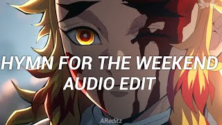 hymn for the weekend - cold play [edit audio]
