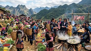 Hmong Market in Lao Cai | Unique Mountain Culture, Traditional Food & Rare Highland Herbal Products 