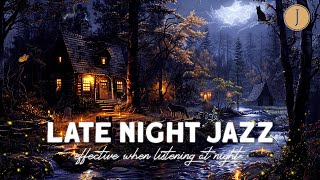 Cozy house in the rain  Gentle Jazz music with the sound of rain, effective when listening at night