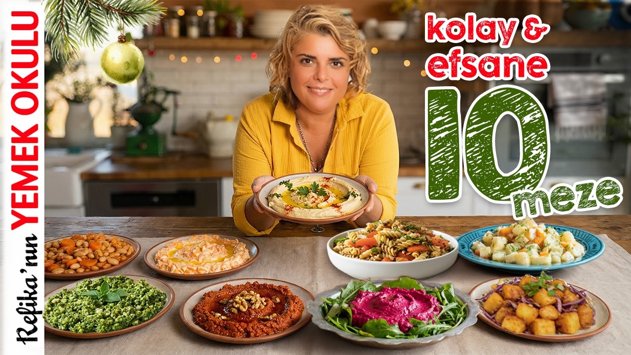 Sofraların Vazgeçilmezi En İyi 10 Meze Tarifi | Humus, Havuç Tarator, Barbunya ve Dahası!