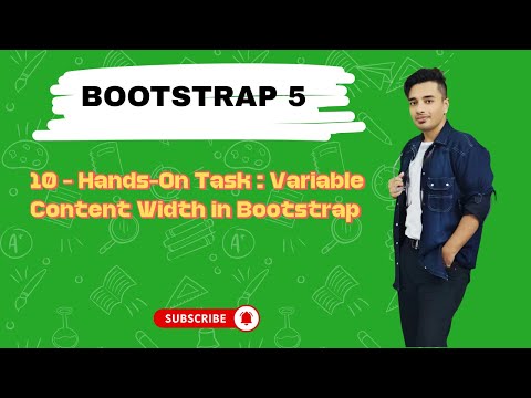 🟧 10- Hands-On Task : Variable Content Width in Bootstrap | Bootstrap 5 Tutorial
