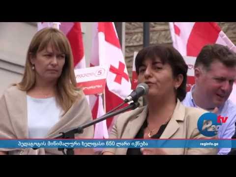 მასწავლებლის მინიმალური ხელფასი 650 ლარი იქნება - „ნაციონალური მოძრაობა“
