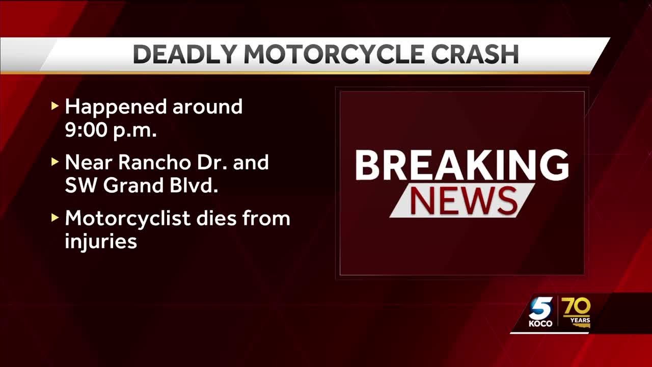 Person dead after motorcycle crash in southwest Oklahoma City - YouTube