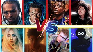 AUTOTUNE VS NO AUTOTUNE :RED VS BLUE (Pop Smoke, XXX Tentacion, Juice Wrld, Mickeal Jackson..)