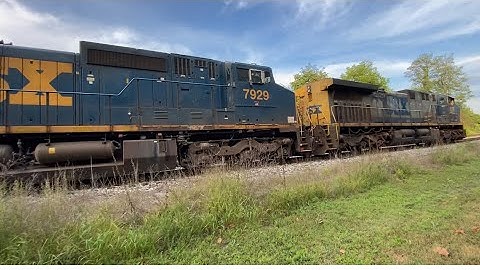 CSX CW40-8. 7929 second on a tied down ethanol train at Brunswick MD