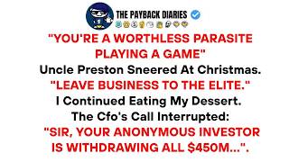 Uncle Called Me A 'Worthless Parasite'. I’ve Been His Company's Sole Funder For 5 Years.