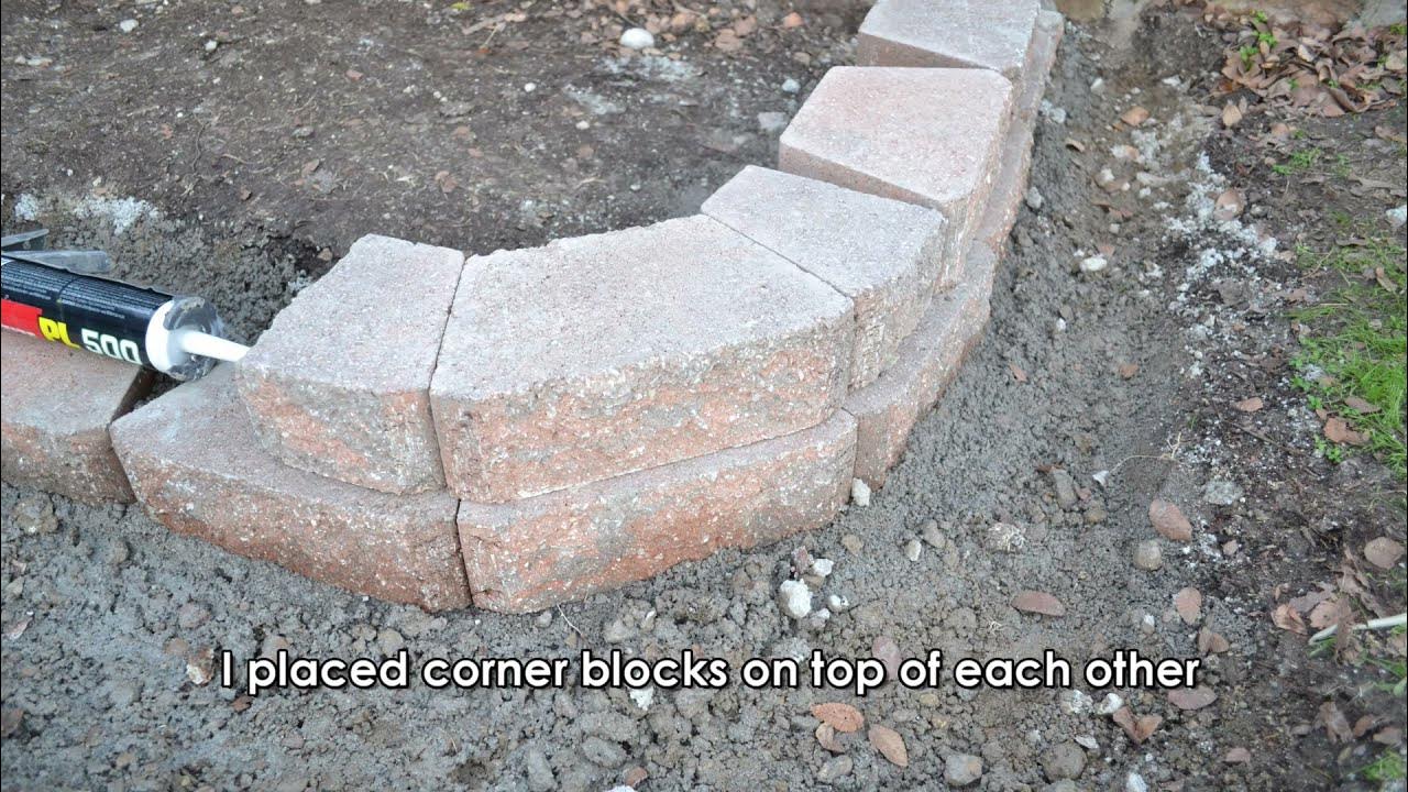 Use of Retaining wall blocks in Raised Garden Bed YouTube