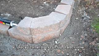 Use of Retaining wall blocks in Raised Garden Bed