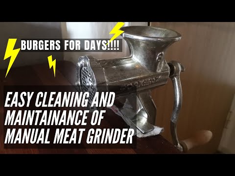 How to clean and maintain your manual meat grinder - BURGERS FOR DAYS!!