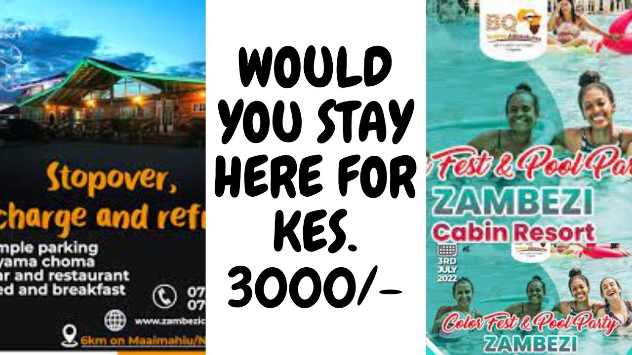 WOULD YOU STAY HERE FOR KES. 3000/-? REVIEW OF THE ZAMBEZI CABIN RESORT.