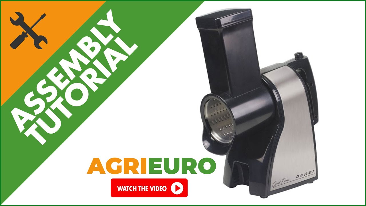 Beper BP 400 Electric Grater Vegetable Slicer - 430W Electric Motor - Assembly tutorial