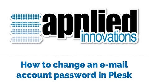 How to change an email account password in Plesk