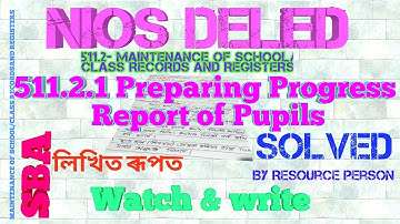 nios deled preparing progress report of pupils