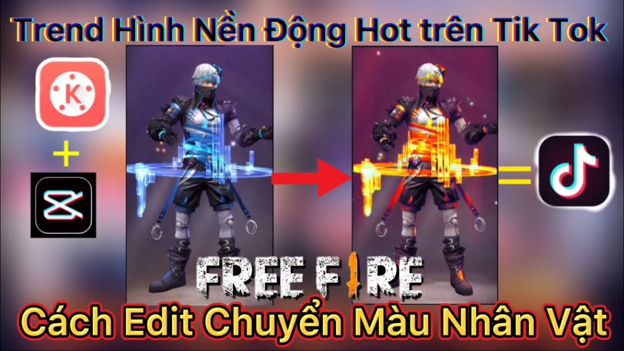 Free Fire] Cách Edit Chuyển Màu Nhân Vật 🔥Trend Hình Nền Động Đang Hót  trên Tik Tok Free Fire🔥 - YouTube