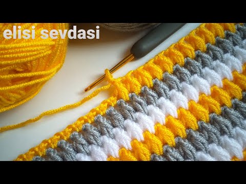 👉TASARIM👈 BATTANİYE ,YELEK MODELİ /EASY CROCHET BABY BLANKET PATTERNS