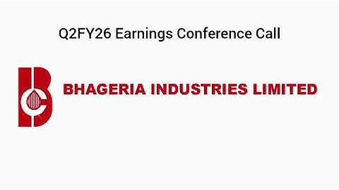 Bhageria Industries Q2FY26 Earnings Conference Call | Bhageria Industries Q2FY26 Earnings Concall 