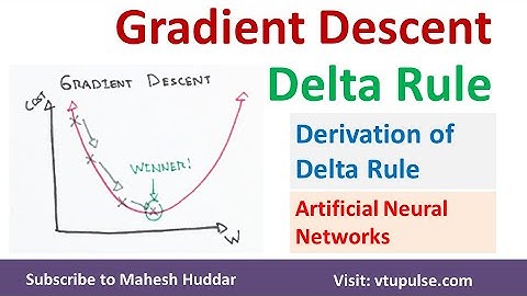 1. Gradient Descent | Delta Rule | Delta Rule Derivation Nonlinearly Separable Data by Mahesh Huddar