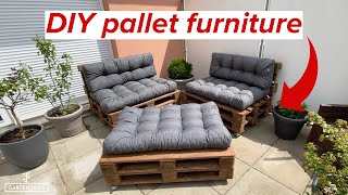 Build DIY pallet furniture yourself  simply explained  including material and tool list