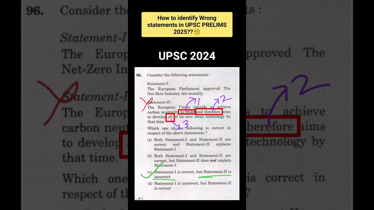 How to identify Wrong statements in UPSC 2205 PRELIMS QUESTIONS 🤩🤩