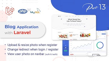Blog application with Laravel | upload and resize photo when register | redirect after login(Bangla)