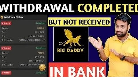 bdgwin withdrawal complete ✅ problem solve 100%🤑 bdg withdrawal process Problem| big Daddy #bdgwin