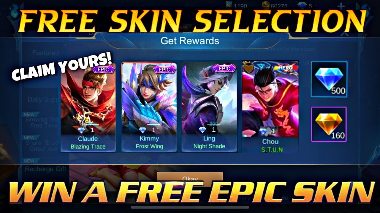 CLAIM! FREE SKIN MOBILE LEGENDS 2021 / FREE SKIN NEW EVENT ML - NEW