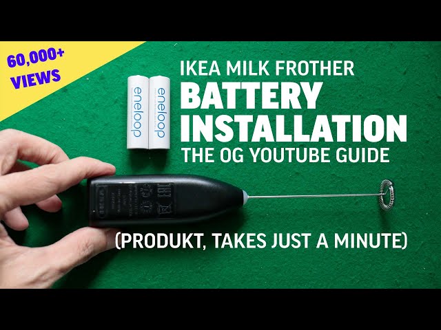 Ikea milk frother battery installation (Ikea Produkt handheld electric  frother cappuccino latte) 