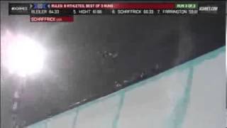 Maddy Schaffrick run 2 Women_s Snowboard SuperPipe finals X Games Tignes 2013