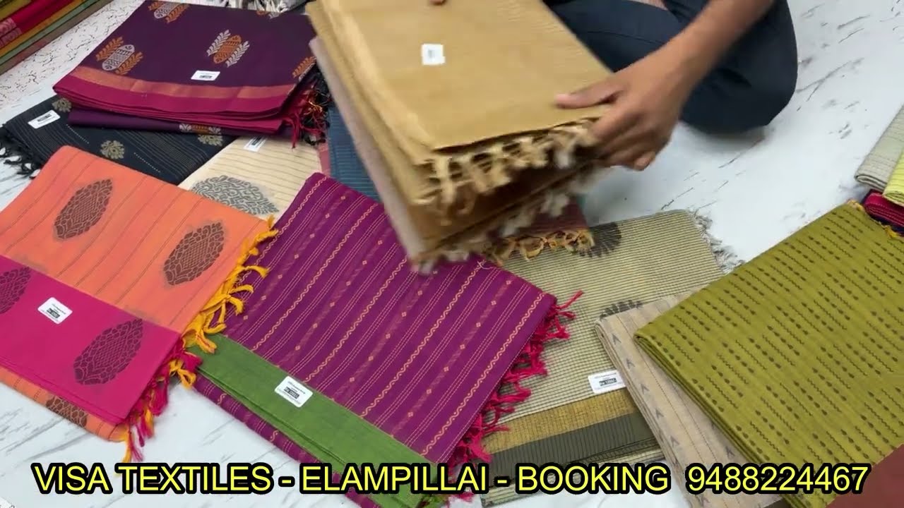 9488224467 - 100 கவுண்ட் காடன் சேலை! நெய்து தயாரிக்கும் இடத்திலிருந்து நேரடியாக — ஹோல்சேல்