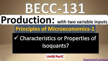 IGNOU BECC 131 Production With Two Variable Input