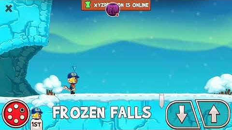 Routes and speed bursts on Frozen Falls FunRun 3