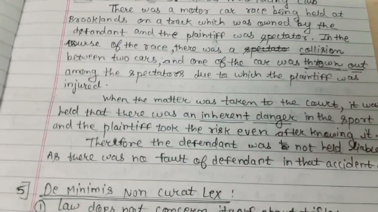 Hall Vs Brooklands Auto Racing Club Case (5th sem) (Part 2)