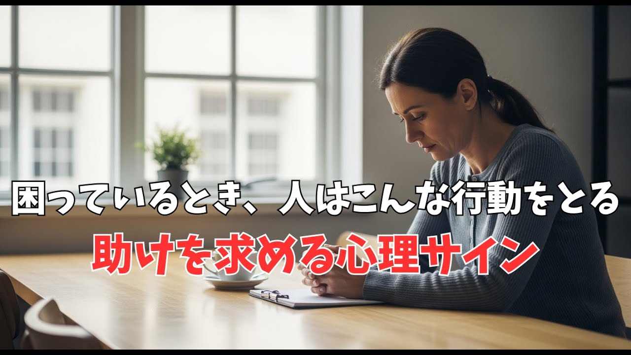 【行動心理学】困っているとき、人はこんな行動をとる｜助けを求める心理サイン